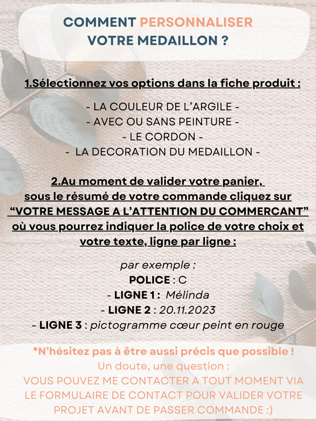 MÉDAILLON ÉTOILE - personnalisable