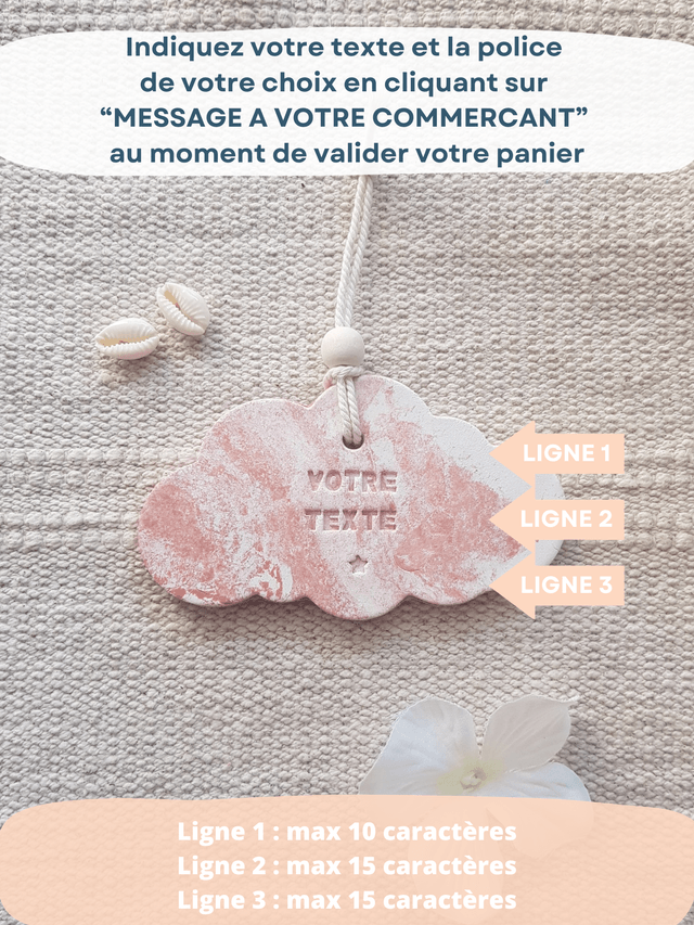 MÉDAILLON NUAGE - personnalisable