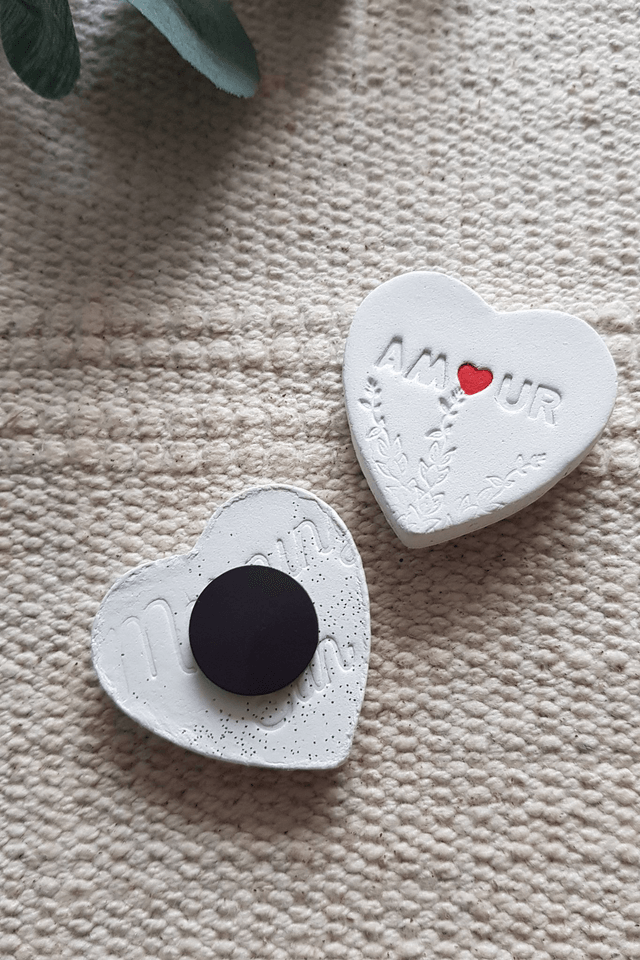 LOT DE 4 MAGNETS - COEURS